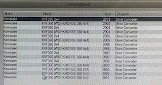 Converter assembly drive Kawasaki KVF360