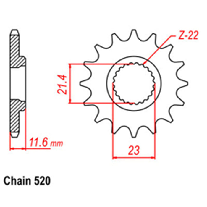 Front Sprocket - Steel 4GY