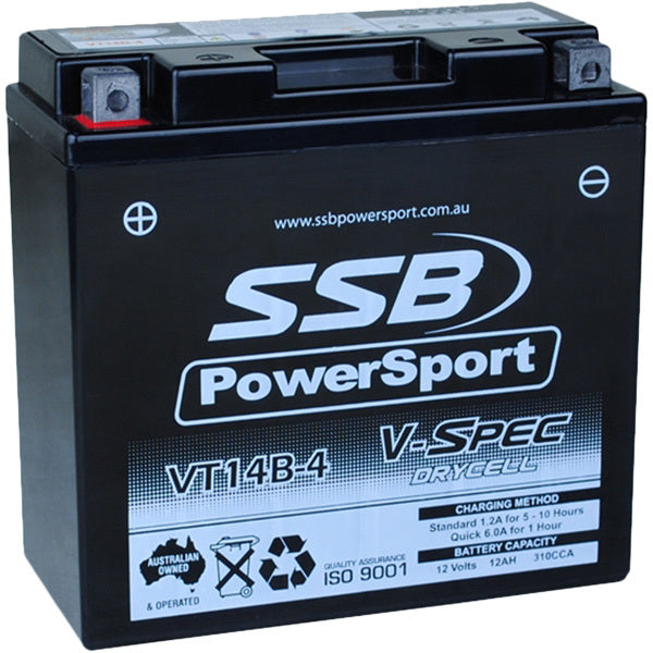 SSB Powersport VT14B-4 12V V-Spec High Performance AGM Battery