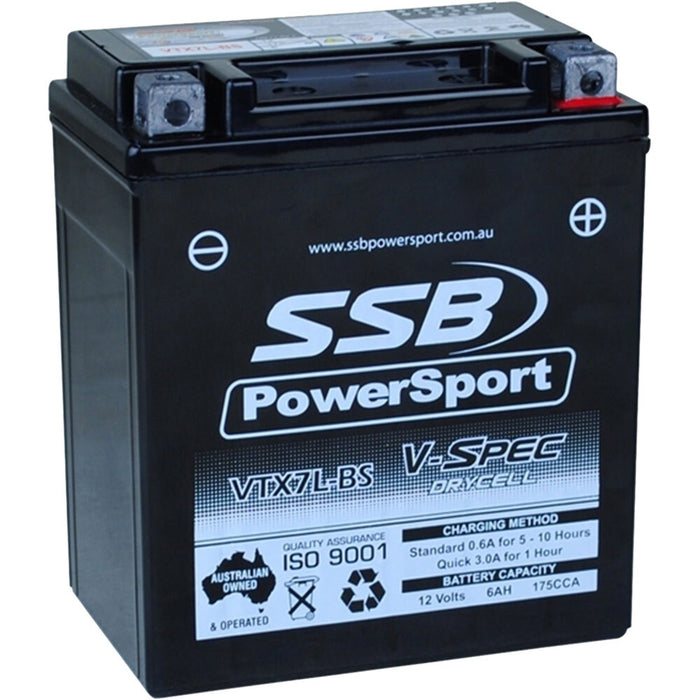 SSB Powersport 4-VTX7L-BS V-Spec High Performance AGM Battery