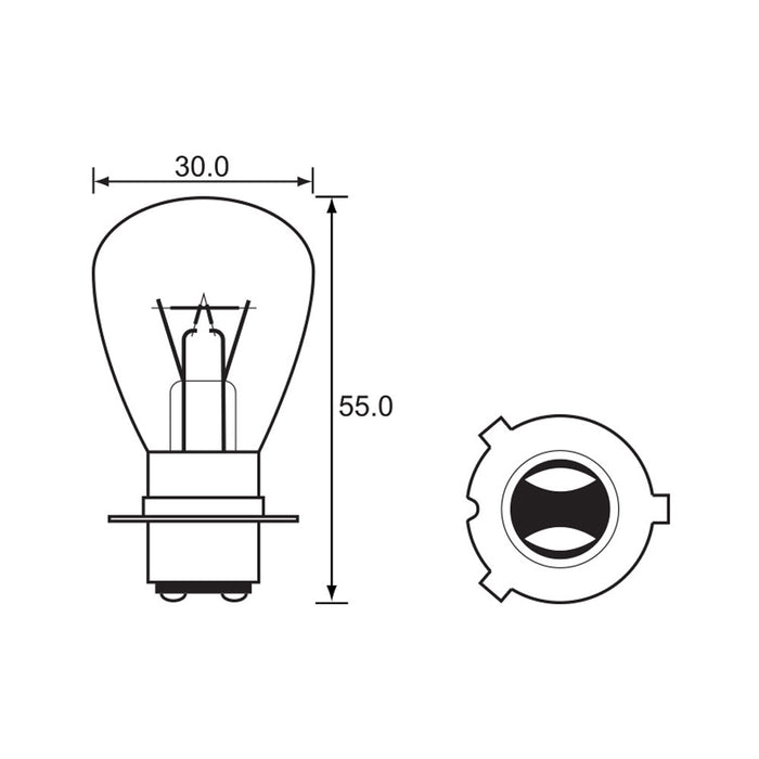 Headlight Bulb 12V 25/25W, 35/35W, and 45/45W