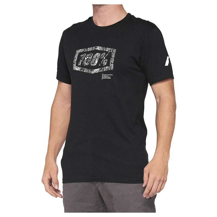 100% Essential Black/Snake T-Shirt