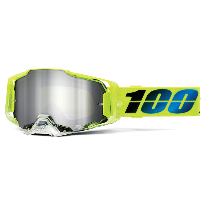 100% Armega Goggles Koropi Mirror Silver Flash Lens