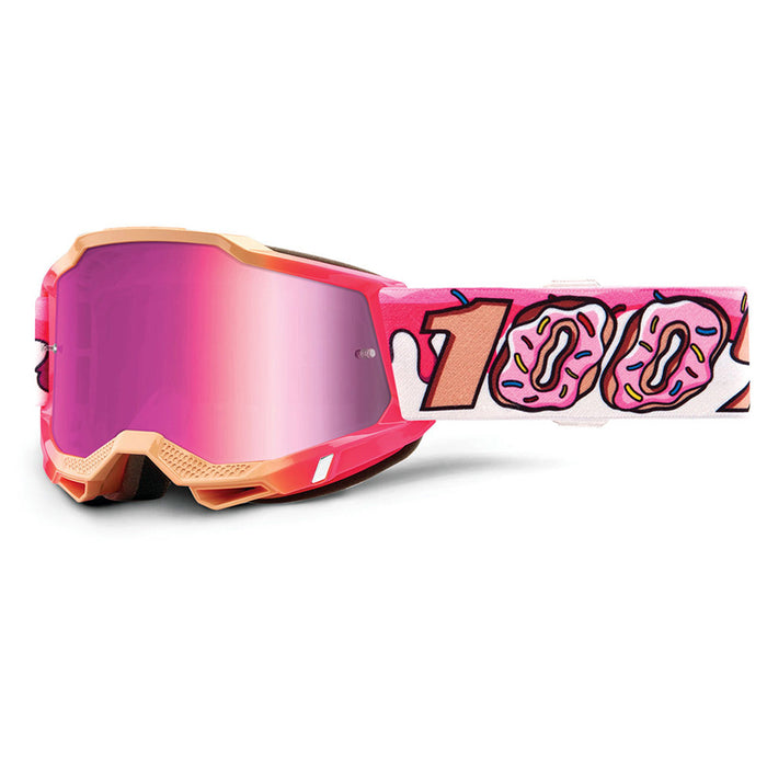 100% Accuri2 Youth Goggle Donut Pink Mirror Lens