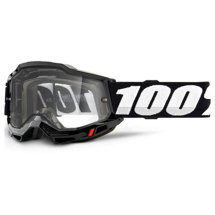 100% Accuri2 Enduro Moto Goggle Black Clear Lens