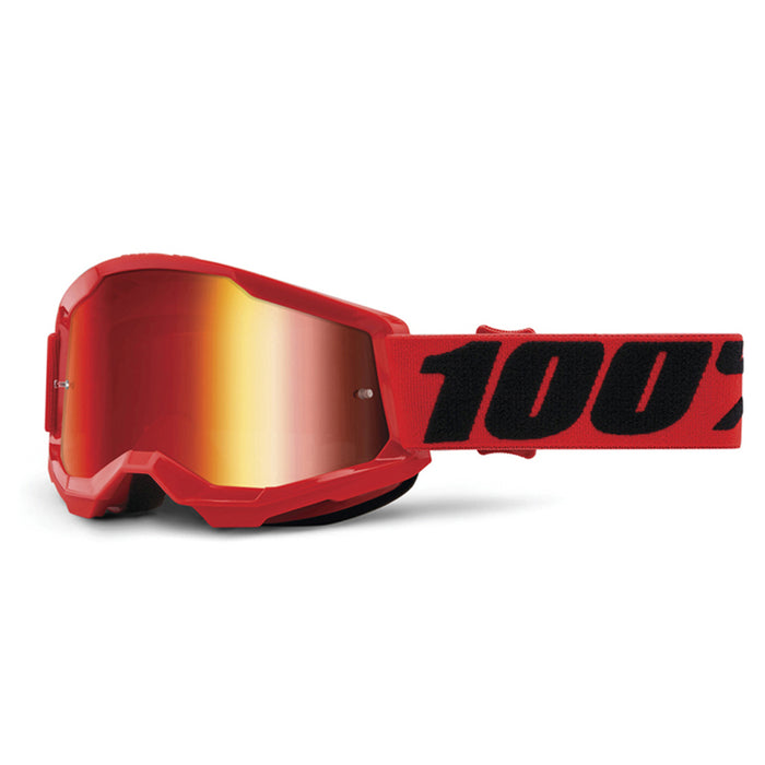 100% Strata2 Youth Goggle Red Mirror Red Lens