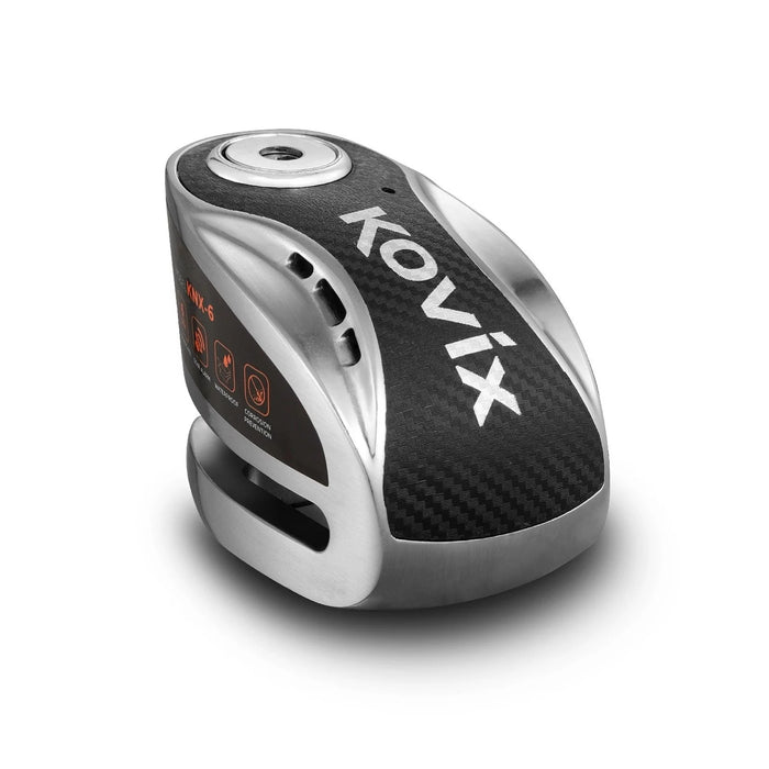 Kovix Alarm Disc Lock Brush Metal with Reminder Cable and Mount