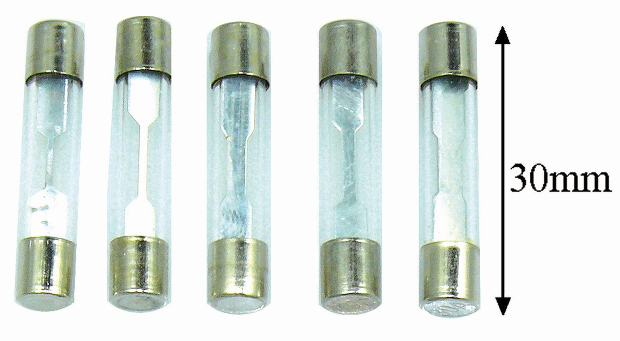 30AMP 30mm Glass Fuse 10 Pack