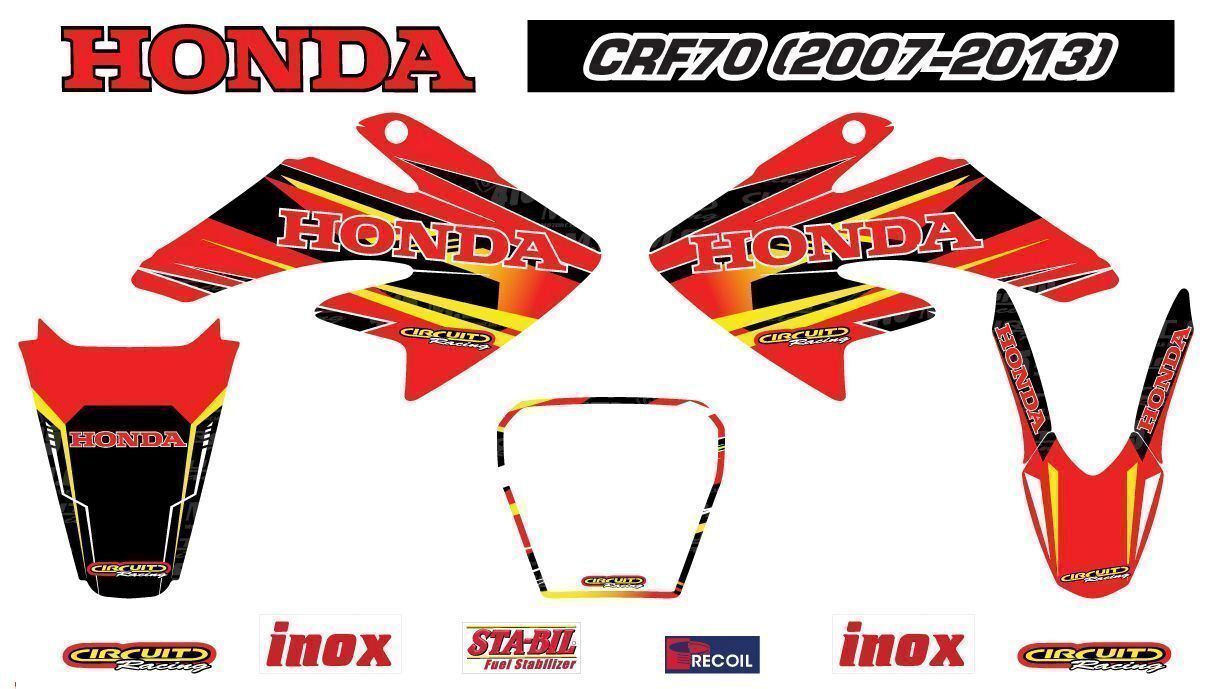 MCS Crf70 Honda Sticker Kit 2007 - 2013