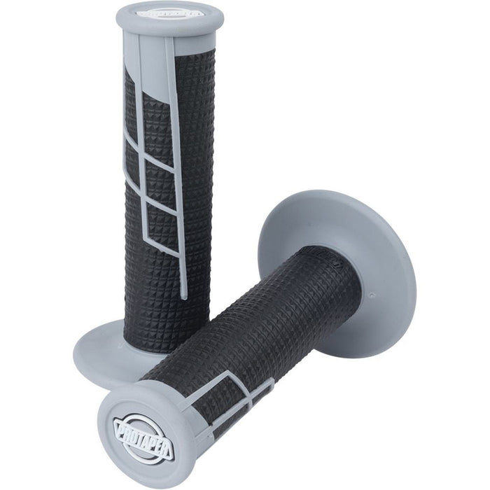 Pro Taper Clamp On Half Waffle Grips Grey and Black