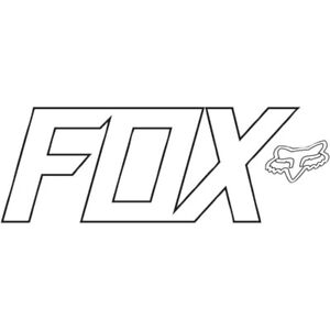 Fox Head 2.75inch White Decal Sticker