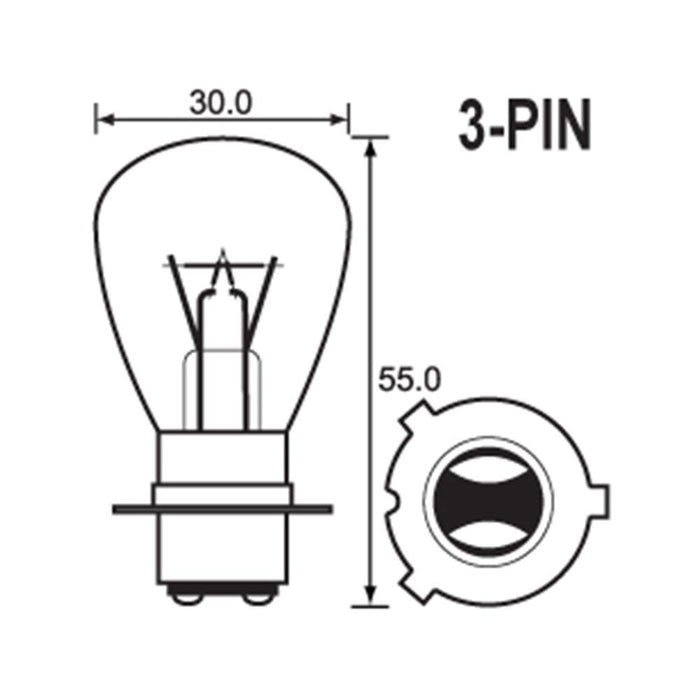 Headlight Bulb 6V 15/15W and 35/35W