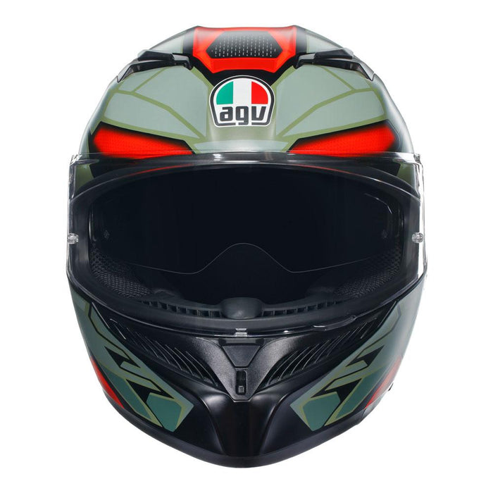 AGV K3 - DECEPT MATT BLACK/GREEN/RED AGV