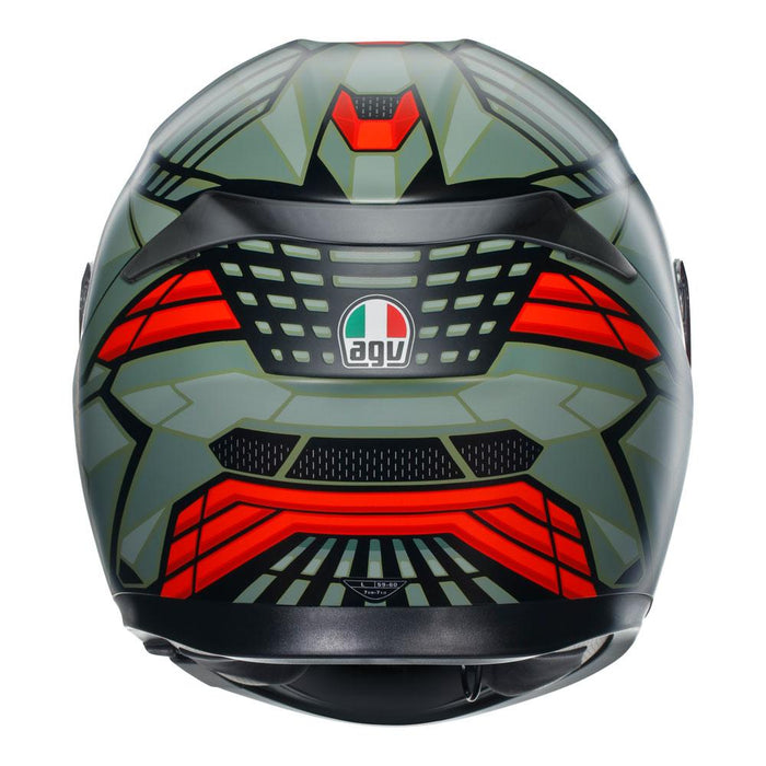 AGV K3 - DECEPT MATT BLACK/GREEN/RED AGV