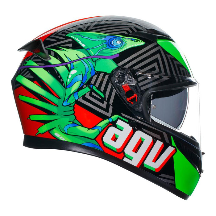 AGV K3 - KAMALEON BLACK/RED/GREEN AGV