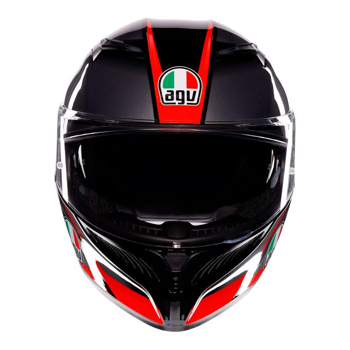 AGV K3 - STRIGA MATT BLACK/GREY/RED AGV