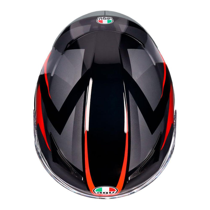 AGV K3 - STRIGA MATT BLACK/GREY/RED AGV