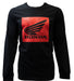 Honda Racing Long Sleeve T-Shirt - Black/Red Honda