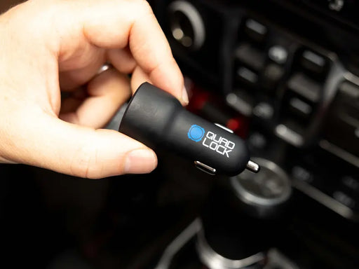 QUAD LOCK 12V DUAL USB CAR CHARGER (USB-C/USB-A) Quad Lock