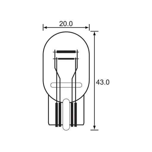 Stop Tail Wedge Bulb 12V 21/5W Link Products