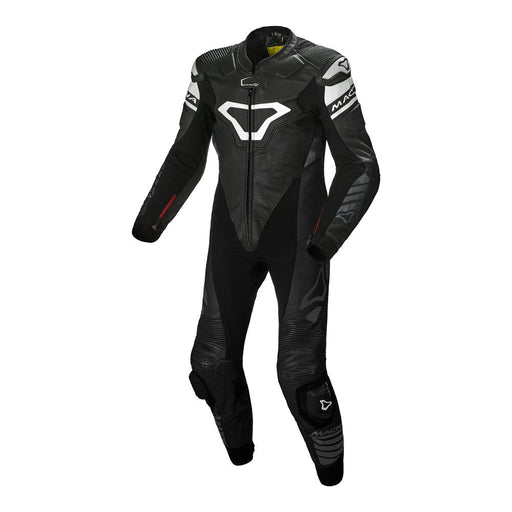 Macna Tracktix 1 Piece Suit Black/White Macna