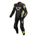 Macna Tracktix 1 Piece Suit Black/White/Neon Yellow Macna