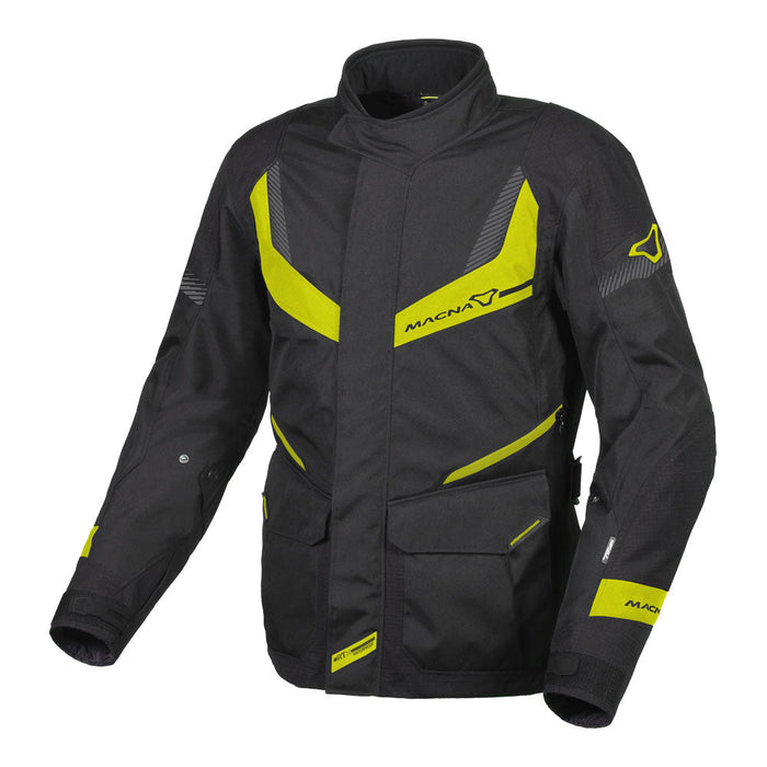 Macna Rancher Jacket Black/Fluro Yellow Macna