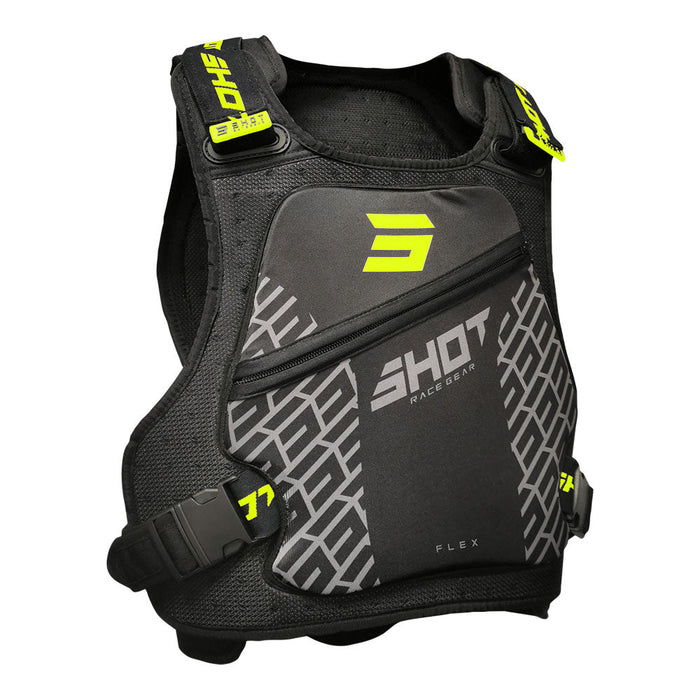 Shot Flex Kid Chest Protector Black/Yellow Shot MX