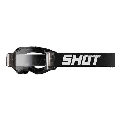 Shot Assault 2.0 Solid Goggles Roll Off Black Glossy Shot MX