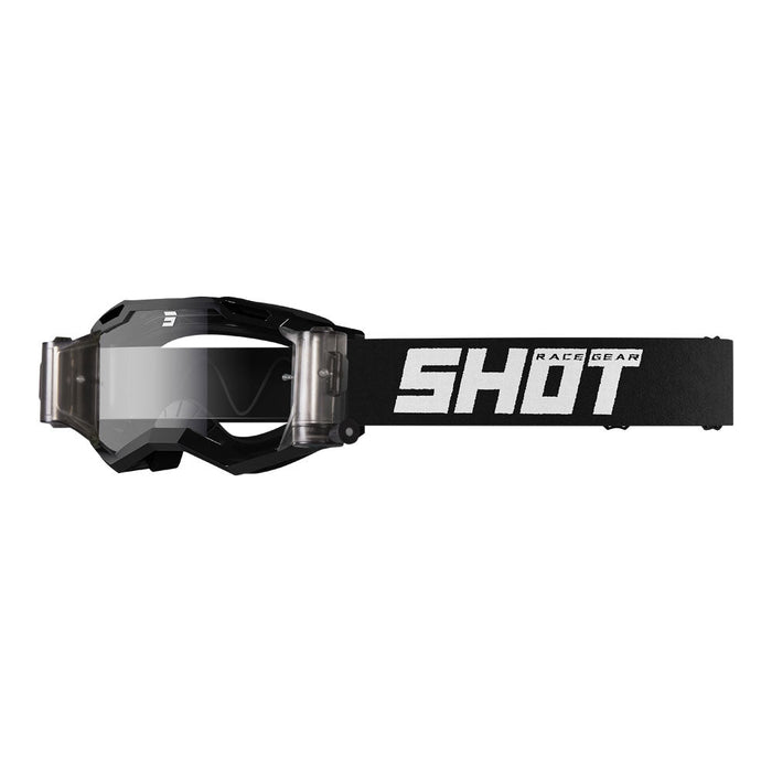 Shot Assault 2.0 Solid Goggles Roll Off Black Glossy Shot MX