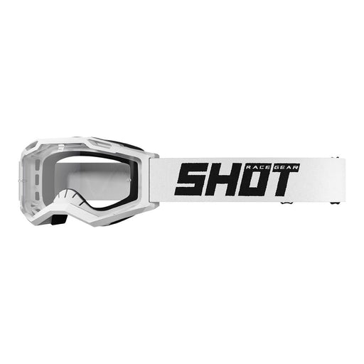Shot Assault 2.0 Solid Goggles White Glossy Shot MX
