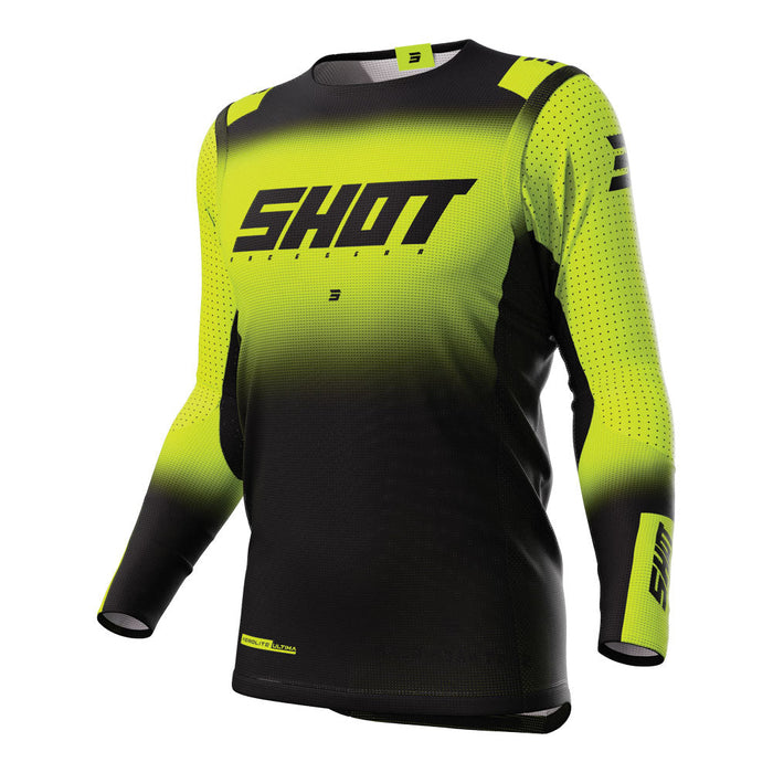 Shot Aerolite Ultima Jersey Neon Yellow Shot MX