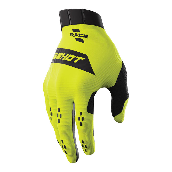 Shot Race Gloves Neon Yellow Shot MX