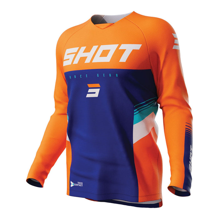Shot Raw Kid Tracer Jersey Neon Orange Shot MX