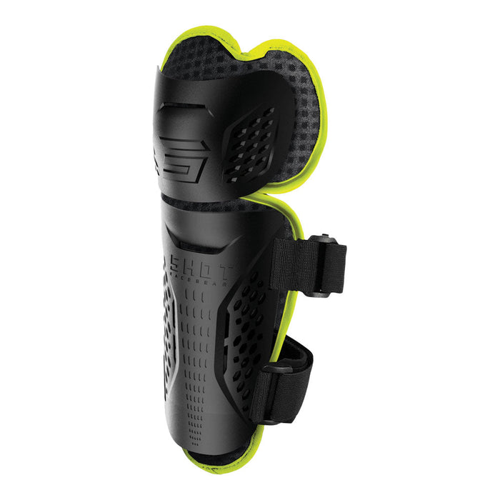 Shot Optimal 2.0 Knee Guards Adult Black/Neon Yellow Shot MX