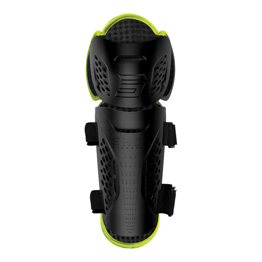 Shot Kids Optimal 2.0 Kids Knee Guards Black/Neon Yellow Shot MX