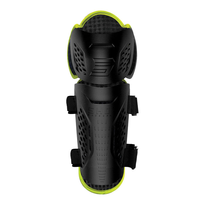 Shot Kids Optimal 2.0 Kids Knee Guards Black/Neon Yellow Shot MX