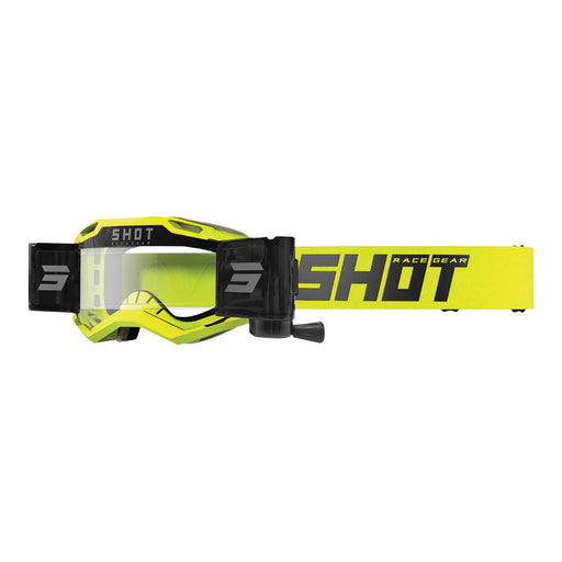 Shot Iris 2.0 Solid Goggles Roll-Offs Neon Yellow Glossy Shot MX