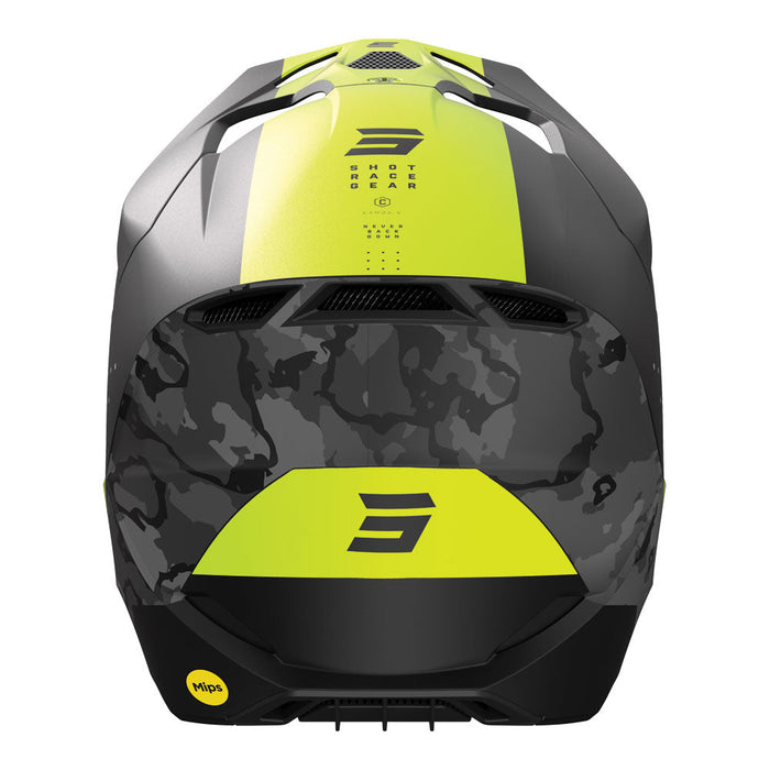 Shot Race Camo Helmet Matt Black/Neon Yellow MIPS Shot MX