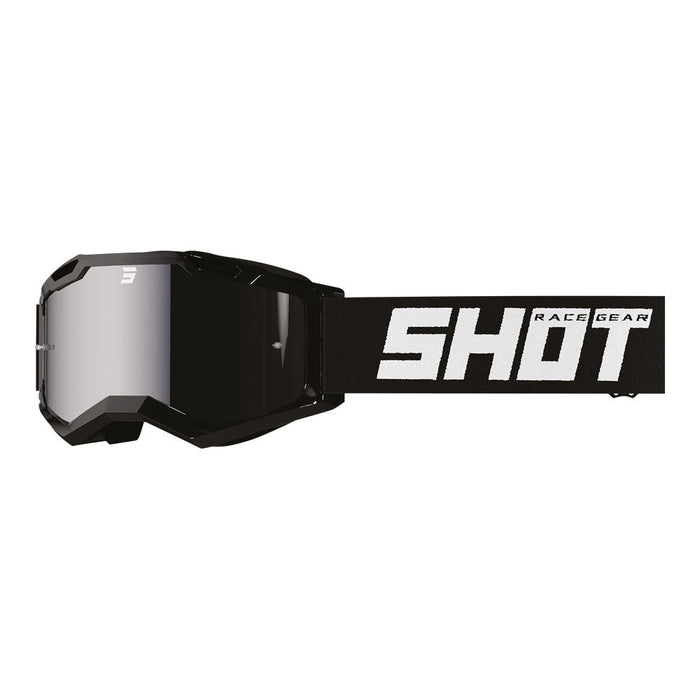 Shot Assault 2.0 Goggles Solid Black with Silver Iridium Lens Shot MX