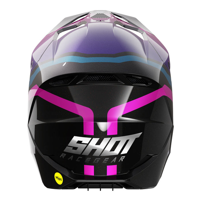 Shot Race Helmet Sky Purple Chrome Shot MX