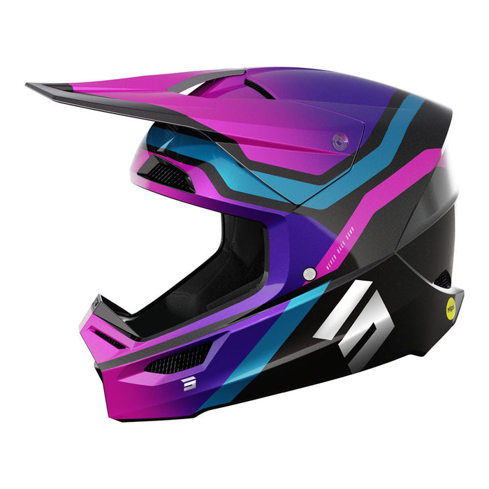 Shot Race Helmet Sky Purple Chrome Shot MX