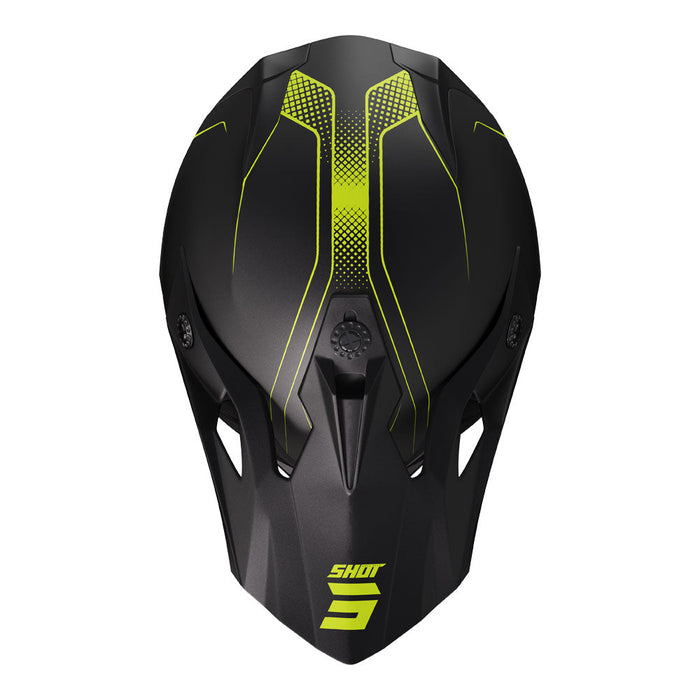 Shot Pulse Helmet Edge Matt Black/Neon Yellow Shot MX