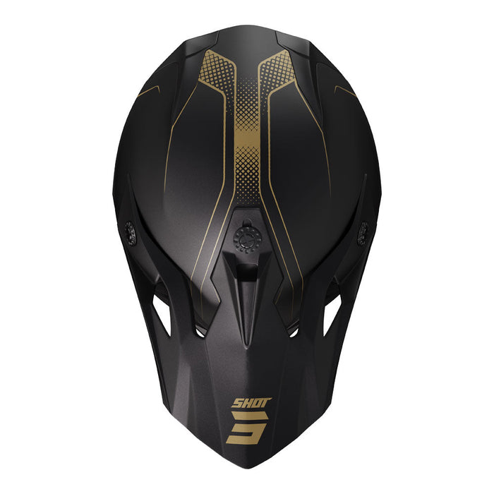 Shot Pulse Helmet Edge Matt Black/Gold Shot MX