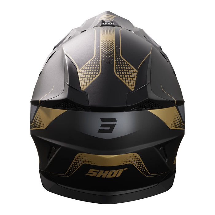 Shot Pulse Helmet Edge Matt Black/Gold Shot MX