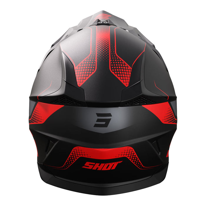 Shot Pulse Helmet Edge Matt Black/Red Shot MX