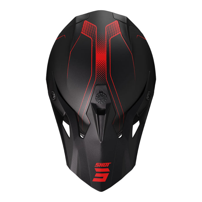 Shot Pulse Helmet Edge Matt Black/Red Shot MX