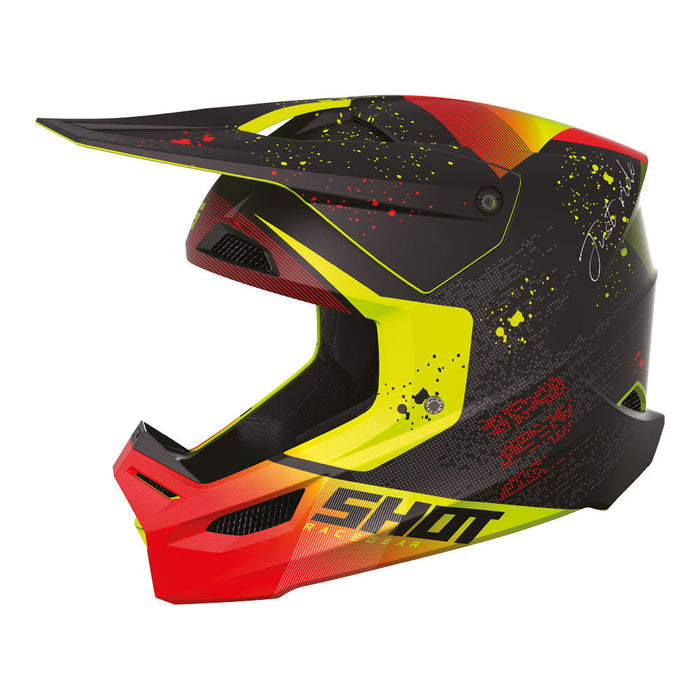 Shot Furious Kid Helmet Matrix Red Glossy Shot MX