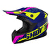 Shot Pulse Kid Helmet Airfit Blue/Neon Yellow/Pink Shot MX