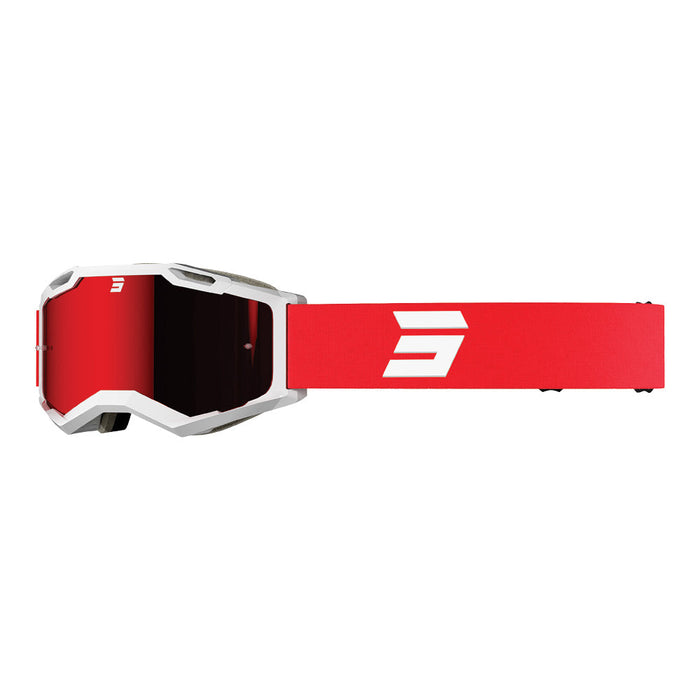 Shot Iris 2.0 Goggles Tech White/Red Glossy Shot MX